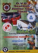 Scottish Junior Cup Finals 2001-2009